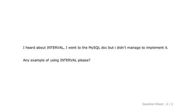 MySQL : Working with INTERVAL and CURDATE in MySQL смотреть онлайн