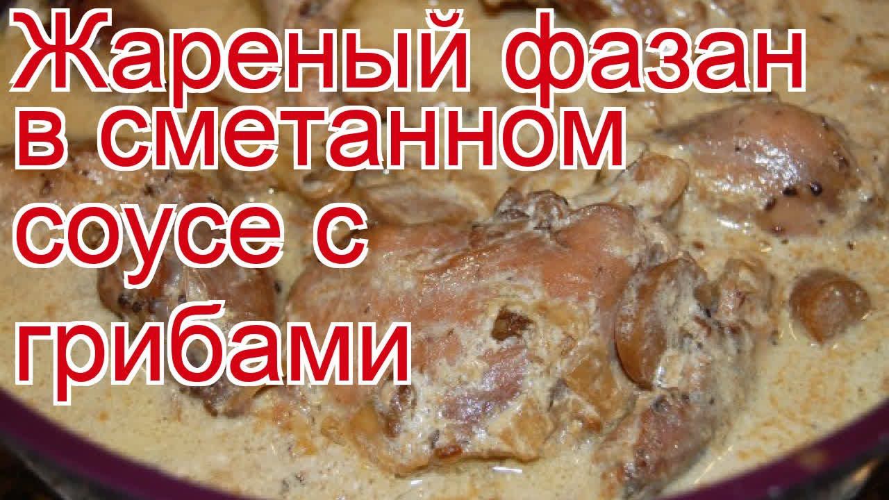 Как приготовить фазана пошаговый рецепт - Жареный фазан в сметанном соусе с грибами за 60 минут смотреть онлайн