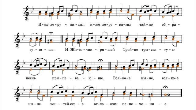 Херувимская песнь арх. Ионафан (Елецких). Для двух голосов (альт) смотреть онлайн
