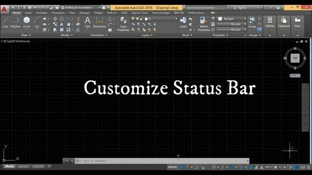 AutoCAD : Show /Hide Menu bar , Restore Ribbon ,Show/ Hide Command line смотреть онлайн