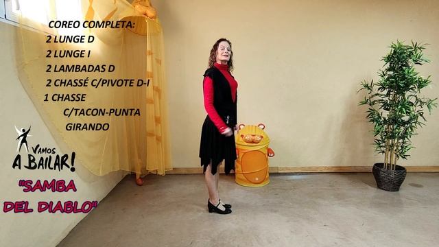 Aprende a Bailar “SAMBA DEL DIABLO” Paso a paso. BAILE EN LÍNEA divertido en círculo o pareja. VAB смотреть онлайн