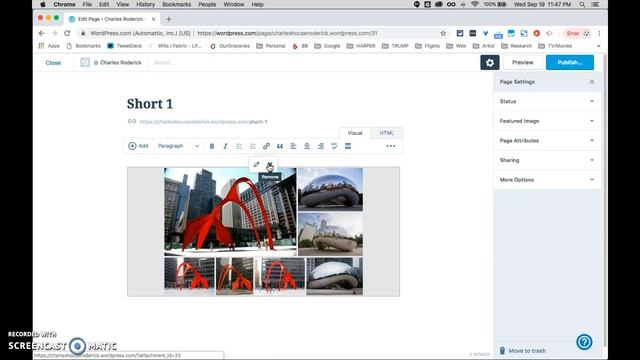 Creating A WordPress Page And Image Gallery