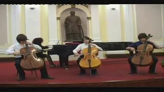 Three Cellos Playing Flight of the Bumblebee смотреть онлайн