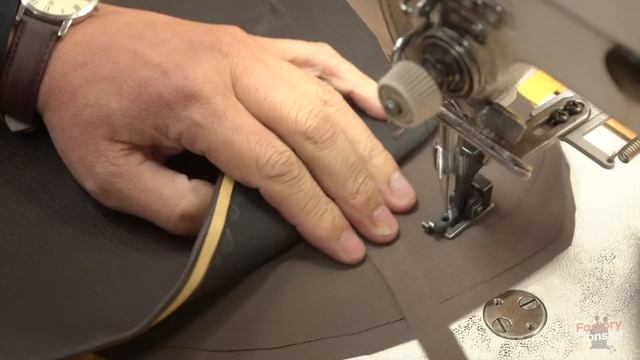 Process Of Making Hand Made Leather Jacket. Korean Skilled Tailor