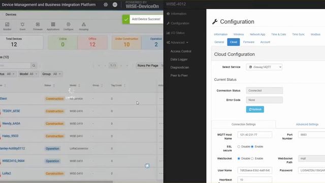 Tutorial: WISE-4000, How to connect DeviceON BI with iSensing MQTT смотреть онлайн