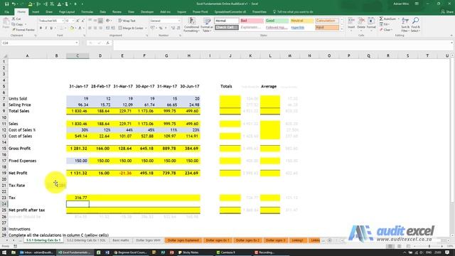 Basic Excel Calculations (plus, minus, multiply) смотреть онлайн