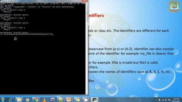 Lesson - 09 : Python3 - Python Identifiers смотреть онлайн