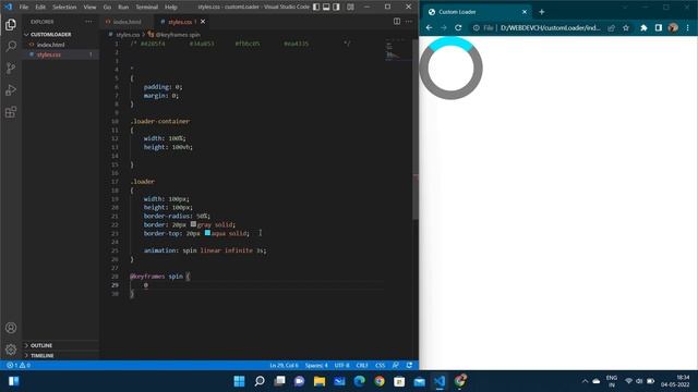 Making A Custom Loader In HTML and CSS смотреть онлайн