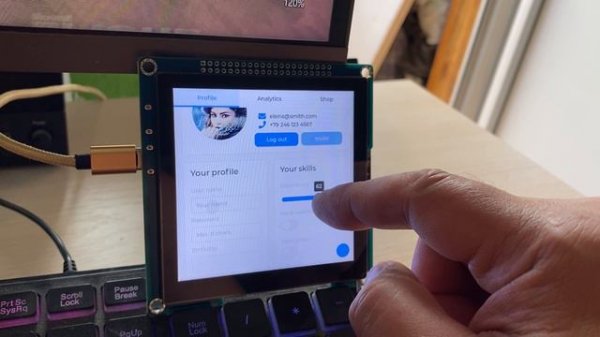 4-дюймовый 480*480 ESP32-S3  LVGL WIFI и Bluetooth ЖК дисплей #arduino #esp32