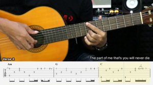 Always Remember Us This Way - Lady Gaga - Fingerstyle Guitar Tutorial + TAB & Lyrics