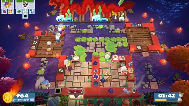 Overcooked 2. Moon Harvest 1-2 | 4 players online coop 4 stars | Score: 2124 смотреть онлайн