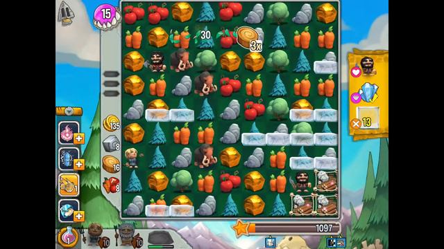 Cavemania - Level 47 (No Boosters "Meat And Greet" walkthrough on iPad) смотреть онлайн