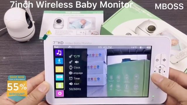7" Video Baby Monitor, 720P HD Display, IPS , Support 2 HDCams, 24Hour Battery Life смотреть онлайн