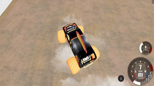 MONSTER TRUCK Monster Jam Showcase Series BeamNG Drive Freestyle! Spin Master Fire Vs. Ice