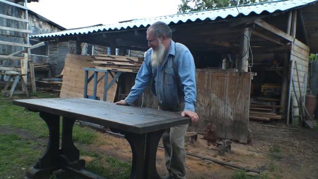 Заработок на селе. Стол из сосны готов к продаже. смотреть онлайн