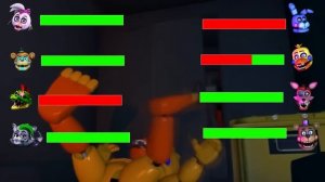 [SFM FNaF] Rockstar vs Christmas Security Breach WITH Healthbars