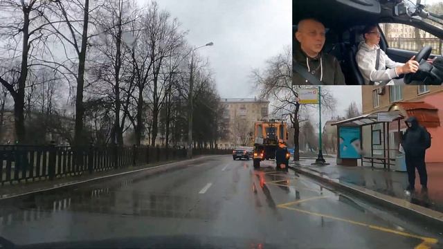Первый выезд в город на учебном автомобиле смотреть онлайн