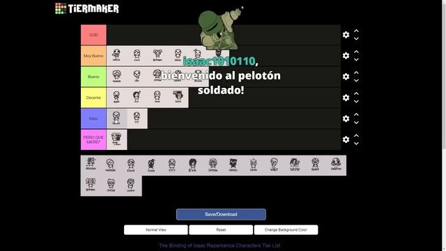 TIER LIST PERSONAJES DE REPENTANCE смотреть онлайн