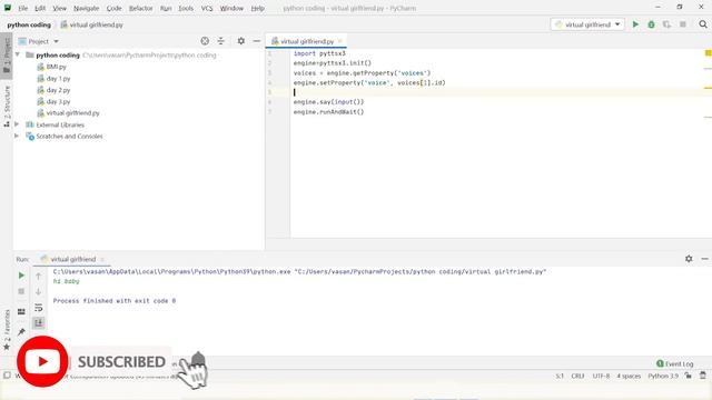 Create A Virtual Talking Girl Friend with Just 6 Lines of python | Find Perfect Girlfriend Using Py смотреть онлайн