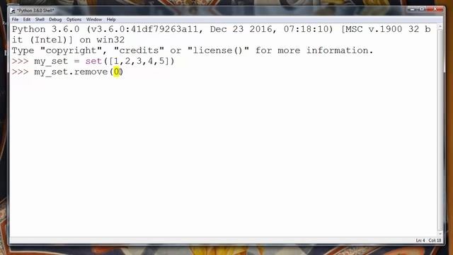 How to Remove an Element from a Set in Python programming language смотреть онлайн