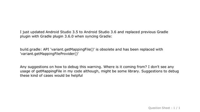 Android : WARNING: API 'variant.getMappingFile()' is obsolete and has been replaced with 'variant.g смотреть онлайн