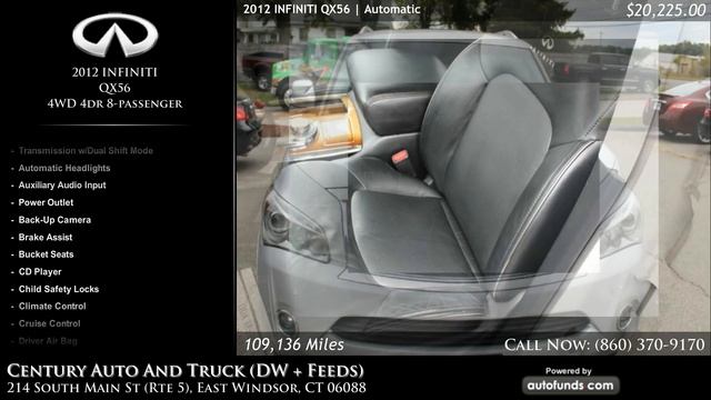Used 2012 INFINITI QX56 | Century Auto And Truck (DW + Feeds), East Windsor, CT смотреть онлайн