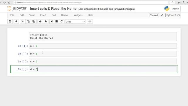 Python: Lesson 7: Jupyter Notebbok: Insert cells & Reset the Kernel Urdu /Hindi Saima Academy смотреть онлайн