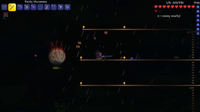 terraria 1st boss- eye of Cthulhu. смотреть онлайн