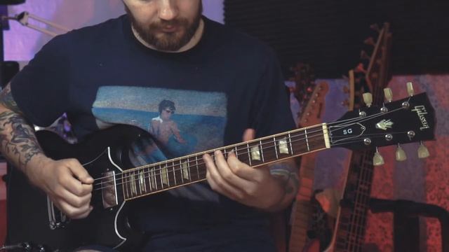 Top 5 Guitar Riffs - Gibson SG Drop B tuning смотреть онлайн