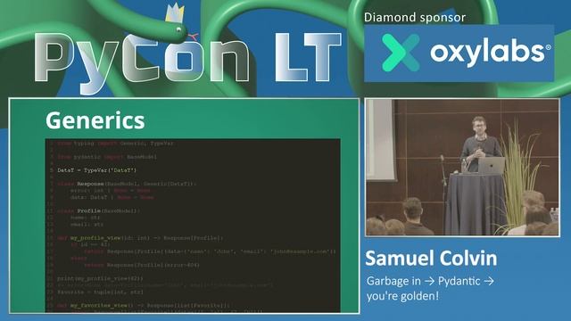 Samuel Colvin - Garbage in → Pydantic → you're golden! Pycon 2023 смотреть онлайн