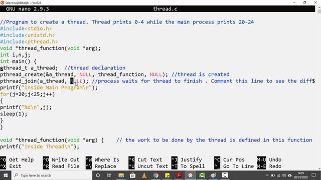 Program to create Threads in Linux || pthread_create() смотреть онлайн