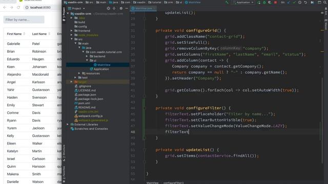 Java tutorial Filtering Java entities in a data grid part 7 смотреть онлайн