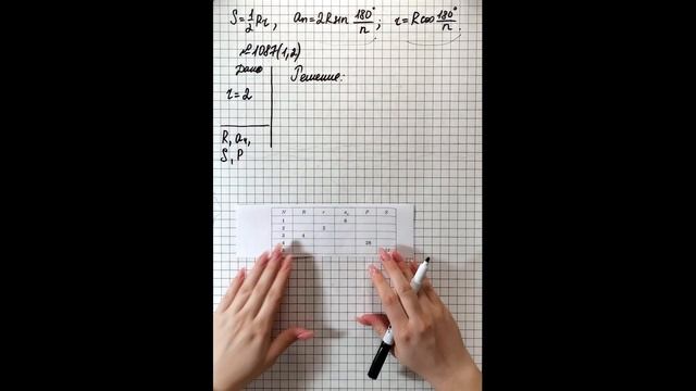 Формулы для вычисления площади правильного многоугольника,его стороны и радиуса вписанной окружност смотреть онлайн