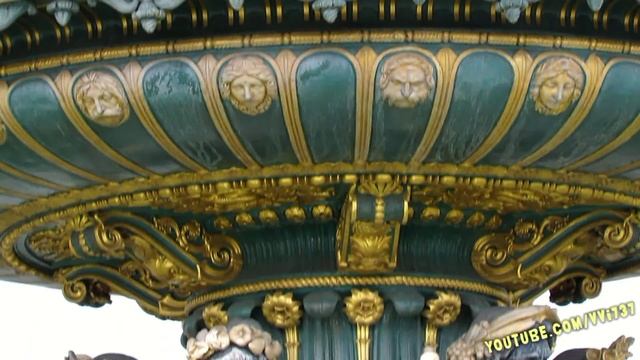 Fontaine de la Place de la Concorde à Paris Фонтан на Площади Согласия Париж смотреть онлайн