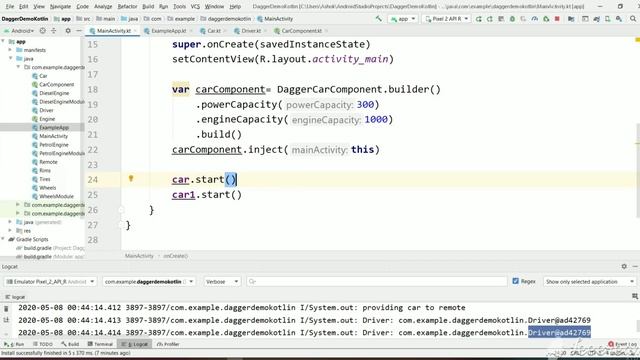 DAGGER Kotlin tutorial android part 11. Component as application level. смотреть онлайн
