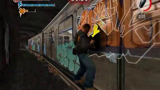 Marc Ecko's Getting Up Графити в подземке на двигающемся поезде смотреть онлайн