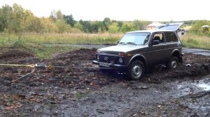 НИВА 21214М. Лебедка рычажная GLA-A 1800.Тест лебедки