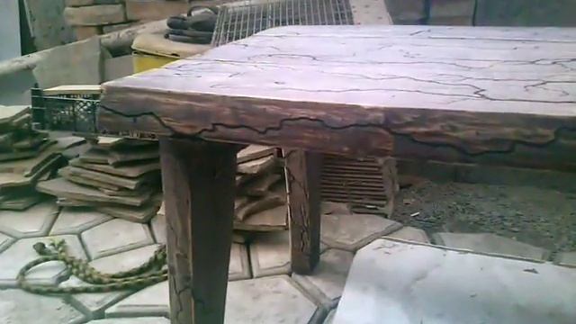 молнии на дереве(стол из необрезной доски сосна) смотреть онлайн