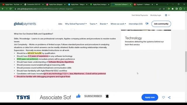 ORACLE | GLOBAL PAYMENTS 2023 OFF CAMPUS HIRING ?? #applynow смотреть онлайн