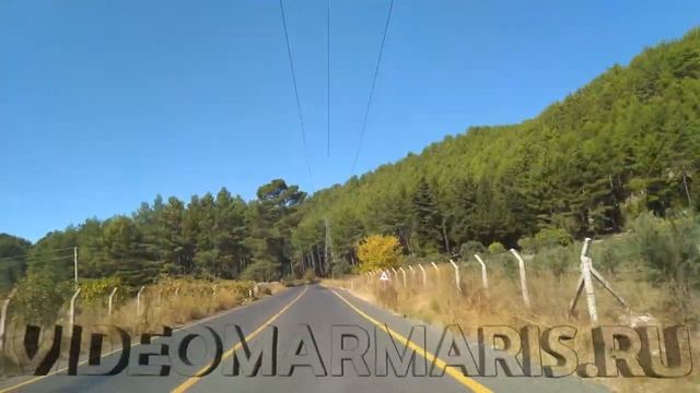 Поездка по серпантину и дороге на машине из Турунча в Мармарис смотреть онлайн