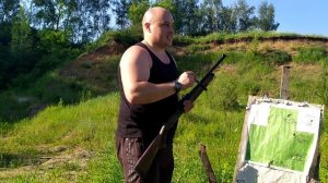 Бекас 12м авто на 70 метров с пулевого ствола, с картечи  феттер 6.2