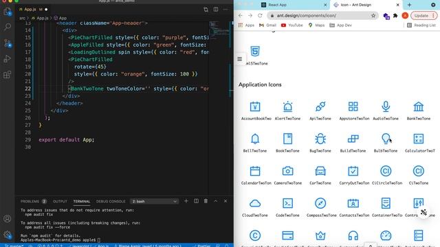 How to use Ant Design Icons and customize them in ReactJS app смотреть онлайн
