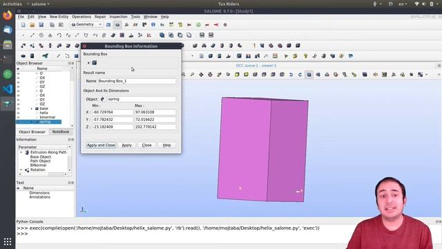 [Finite Element 2] Prepare the geometry: create a helical spring shape in SALOME and mesh it смотреть онлайн