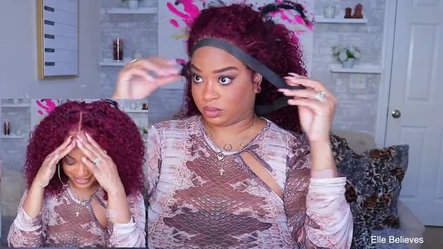 Ali Pearl Hair | Short 99j Curly Wig COMPARISON | INSTALL AND TRIM смотреть онлайн