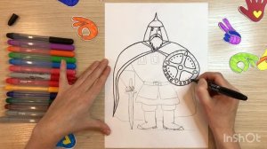 Богатырь. Рисунок богатыря. Как нарисовать богатыря. Рисунок к сказке. Рисунок сказка.