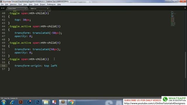 Animated Hamburger Icon 2 - Transforming Hamburger Menu Icon Tutorials - Menu Toggle Animation смотреть онлайн