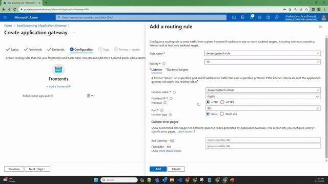 Azure Application Gateway - Mulitple Site Hosting смотреть онлайн