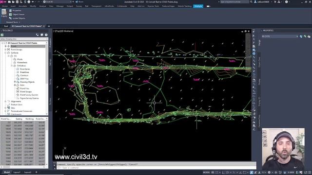 04 Convert Text to COGO Points in Civil 3D 2023 смотреть онлайн