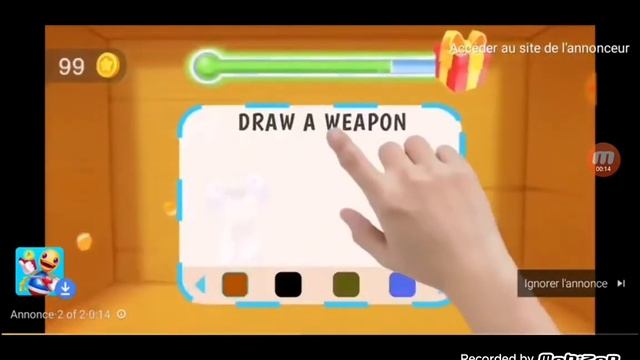 kick the buddy/kick the Bear DRAW A WEAPON Ad смотреть онлайн