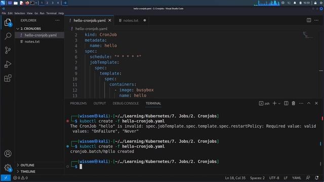 Kubernetes | Working with CronJobs смотреть онлайн